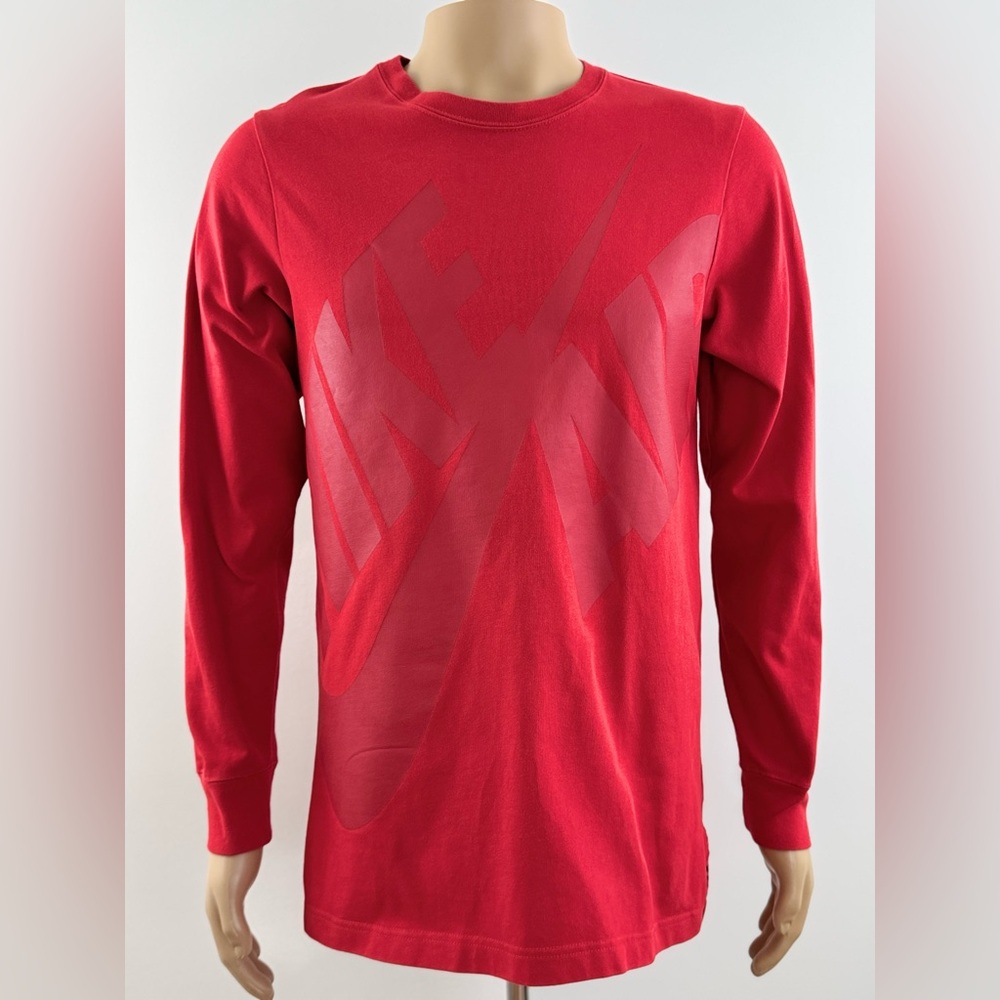 Nike Air Men's Size Medium, Pullover Cotton Long Sleeve Tee, Swoosh Logo